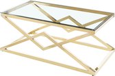 Couze Salontafel Goud Doorzichtig Gehard Glas