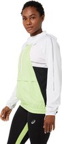ASICS Lite-Show Jacket Dames - sportjas - wit/groen - maat XL