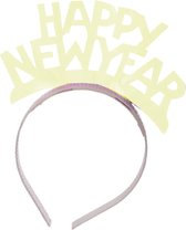 Carnival Toys Haarband Happy New Year Dames Geel One-size