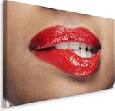 Schilderij - Verleidelijke lippen, premium print