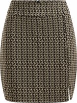 WE Fashion Dames minirok met pied-de-poule dessin