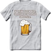 Tarwe Smoothie T-Shirt | Bier Kleding | Feest | Drank | Grappig Verjaardag Cadeau | - Licht Grijs - Gemaleerd - XL