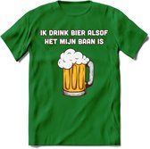 Ik Drink Bier Alsof Het Mijn Baan Is T-Shirt | Bier Kleding | Feest | Drank | Grappig Verjaardag Cadeau | - Donker Groen - 3XL