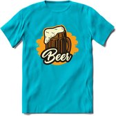 Bierpul T-Shirt | Bier Kleding | Feest | Drank | Grappig Verjaardag Cadeau | - Blauw - XXL