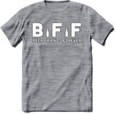 Beer Friends Forever T-Shirt | Bier Kleding | Feest | Drank | Grappig Verjaardag Cadeau | - Donker Grijs - Gemaleerd - S