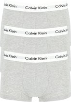 Calvin Klein low rise trunks (3-pack) - lage heren boxers kort - grijs melange -  Maat: S