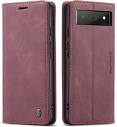 CaseMe - Hoesje geschikt voor Google Pixel 6 Pro - Wallet Book Case - Magneetsluiting - Rood