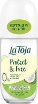 La Toja  Unisex -  Rollerdeodorant/  Vegan/ Aluminum vrij - deodorant - Limoen en Kokosnoot -  50 ml 1 stuk(s)