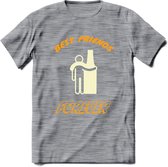 Best Friends Forever T-Shirt | Bier Kleding | Feest | Drank | Grappig Verjaardag Cadeau | - Donker Grijs - Gemaleerd - L