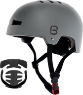 Big Bang Gear Matte Grey (L) Helm voor Volwassenen & Kinderen – Skate Helm Kinderen – SkateHelm – Skate Helm Kind – Helmet – Helmen – Fietshelm Kinderen, Sporthelm, Mannen, Heren – Jongens – Meisjes – Volwassenen – Kinderen
