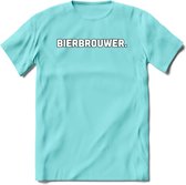 Bierbrouwer T-Shirt | Bier Kleding | Feest | Drank | Grappig Verjaardag Cadeau | - Licht Blauw - M