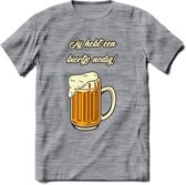 Ik Heb Een Biertje Nodig T-Shirt | Bier Kleding | Feest | Drank | Grappig Verjaardag Cadeau | - Donker Grijs - Gemaleerd - M
