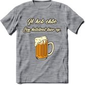 Ik Heb EHBO T-Shirt | Bier Kleding | Feest | Drank | Grappig Verjaardag Cadeau | - Donker Grijs - Gemaleerd - L