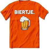 Biertje T-Shirt | Bier Kleding | Feest | Drank | Grappig Verjaardag Cadeau | - Oranje - S