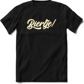 Biertje! T-Shirt | Bier Kleding | Feest | Drank | Grappig Verjaardag Cadeau | - Zwart - XL