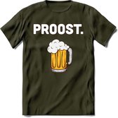 Proost T-Shirt | Bier Kleding | Feest | Drank | Grappig Verjaardag Cadeau | - Leger Groen - XXL