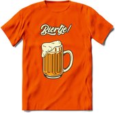 Biertje! T-Shirt | Bier Kleding | Feest | Drank | Grappig Verjaardag Cadeau | - Oranje - S