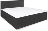 Beddenleeuw Boxspring Bed Lana met Opbergruimte - 160x210 - Incl. Hoofdbord + Topper - Antraciet