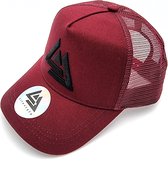ANGRY ANGELS LIFESTYLE® Retro Trucker Cap Bordeaux Rood - One Size