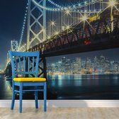 Fotobehang - Bay Bridge in de nacht.