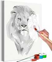 Doe-het-zelf op canvas schilderen - White Lion.