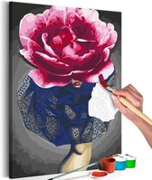 Doe-het-zelf op canvas schilderen - Flower Girl.