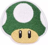 Super Mushroom strijk embleem - green Toad patch - patches - stof en strijk applicatie - Mario & Luigi