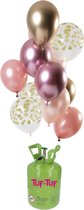 Helium tank met 24 golden blush ballonnen