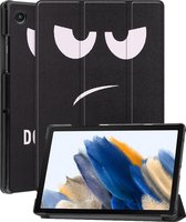 Hoes Geschikt voor Samsung Galaxy Tab A8 Hoes Book Case Hoesje Trifold Cover - Hoesje Geschikt voor Samsung Tab A8 Hoesje Bookcase - Don't Touch Me