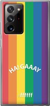 6F hoesje - geschikt voor Samsung Galaxy Note 20 Ultra -  Transparant TPU Case - #LGBT - Ha! Gaaay #ffffff