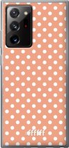 6F hoesje - geschikt voor Samsung Galaxy Note 20 Ultra -  Transparant TPU Case - Peachy Dots #ffffff