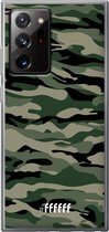 6F hoesje - geschikt voor Samsung Galaxy Note 20 Ultra -  Transparant TPU Case - Woodland Camouflage #ffffff