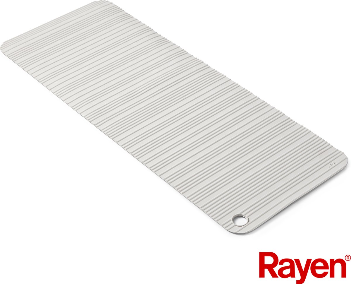 Rayen antislip badmat - 86 x 33 cm - Natuurlijk rubber - ophang oog