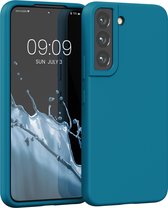 kwmobile telefoonhoesje voor Samsung Galaxy S22 - Hoesje met siliconen coating - Smartphone case in Caribisch blauw