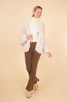 Vest Drica, Grof Gebreid, Handmade, Beige, One Size