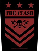 The Clash Rugpatch Military Shield Zwart/Rood