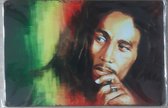 Bob Marley wandbord - Mancave- Cafe- Bar- Restaurant - Kroeg- Woondecoratie- Vintage - 20cmx30cm
