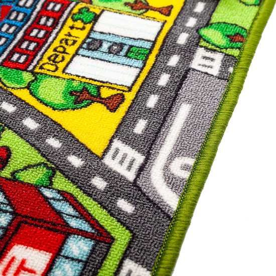 Speelmat met 12 auto's - Pull-Back Voertuig Set voor Kinderen - Leeftijd 3+ - Jumbo Speelkamer Tapijt - City Pretend Play van PlayActive — afbeelding 2