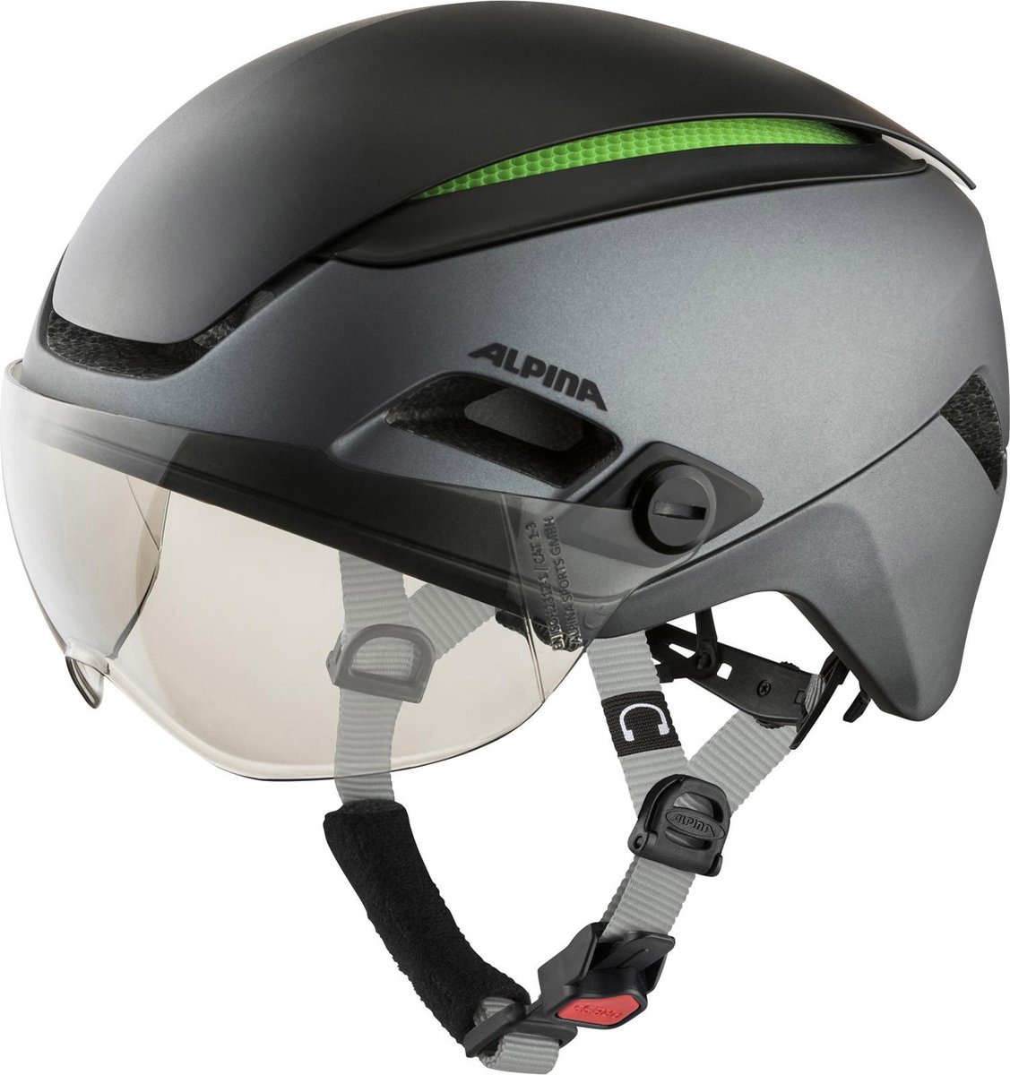 Alpina Altona VM Helmet, grijs/zwart Hoofdomtrek 52-57cm