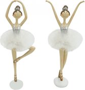 Ballerina's - Balletdanseres gemaakt van poly - 8 x 5 x 27 cm - 2 stuks