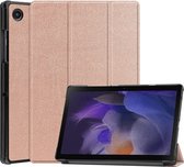 Hoes geschikt voor Samsung Galaxy Tab A8 – Samsung tab A8 (2021 / 2022) Trifold tablet hoes - Goud