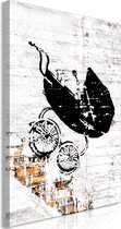 Schilderij - Speeding Stroller (1 Part) Vertical.