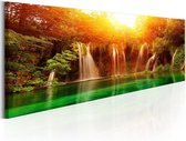 Schilderij - Nature: Magnificent Waterfall.