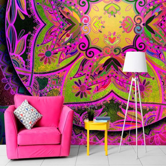 Zelfklevend fotobehang - Mandala: Pink Expression.
