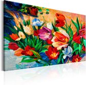 Schilderij - Art of Colours: Tulips.