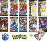 ✅ Pokémon Mystery Box 10x BOOSTER PACKS + 1x EX/V/GX/Secret Rare VMAX