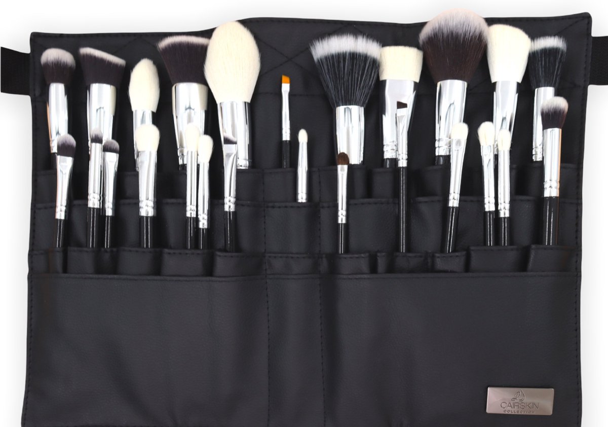 CAIRSKIN Professional Make-up Set 25 Brushes - Professionele Visagie - Inclusief Large Make-up Belt