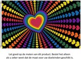 Pride Hartjes Vlag 150x90CM - LGBT - Regenboog Vlag - Gay - Lesbienne - Lesbian - Genderfluid - Hearts Flag Polyester