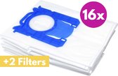 S Bag Stofzak Huismerk - Stofzuigerzakken geschikt voor Philips, AEG, Electrolux - 16 stuks + 2 filter
