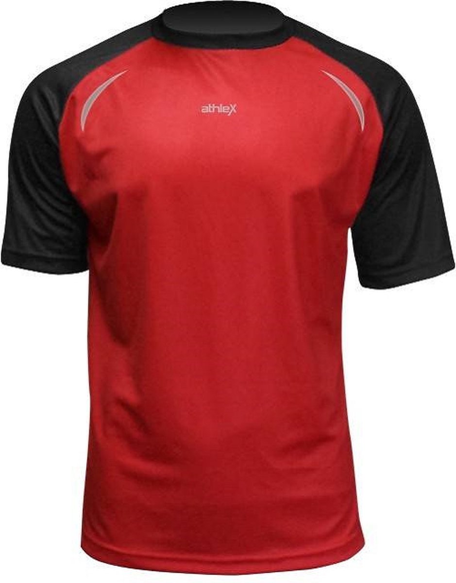 Athlex Pro-Active Heren Loopshirt S rood/zwart